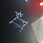 drone display of Olympic Games logo