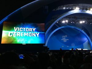 medal cermony stage